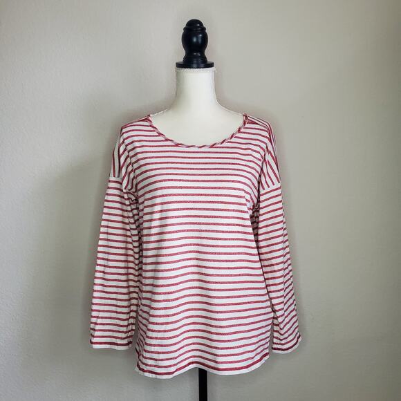 Madewell Red Striped Chart Tee Small - Picture 1 of 7